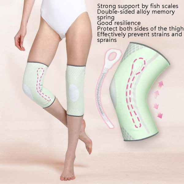 Sports Knee Pads Training Running Knee Thin Protective Cover, Specification: M (Light Gray Silicone Non-slip) - Image 7