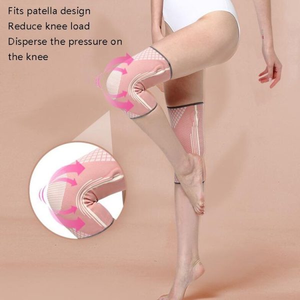Sports Knee Pads Training Running Knee Thin Protective Cover, Specification: M (Light Gray Silicone Non-slip) - Image 8