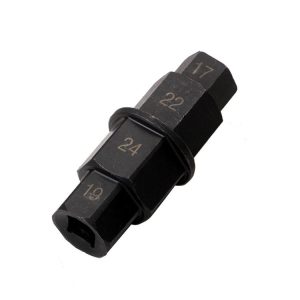 Motorcycle Wheel Axle Disassembly Tool Front Wheel Spindle Removal Wrench Disassembly Sleeve Hex Socket (Black)