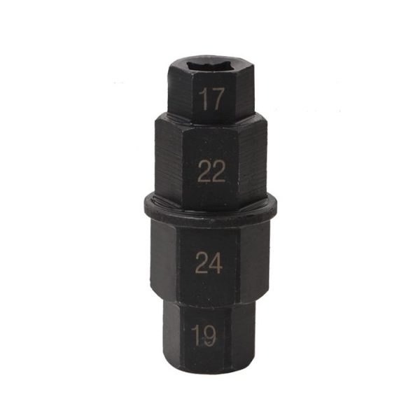Motorcycle Wheel Axle Disassembly Tool Front Wheel Spindle Removal Wrench Disassembly Sleeve Hex Socket (Black) - Image 3