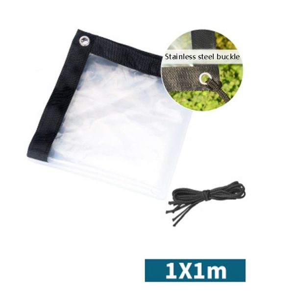 Balcony Windows Transparent Rainproof Cloth Plants Insulation Anti-Bird Thick Windshield, Specification: 1x1m Film Shed - Image 2