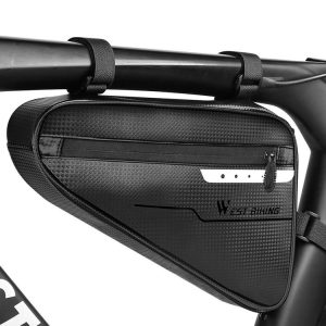 WEST BIKING Bicycle Large-Capacity Triangle Bag Waterproof Beam Bag Riding Equipment (Black)