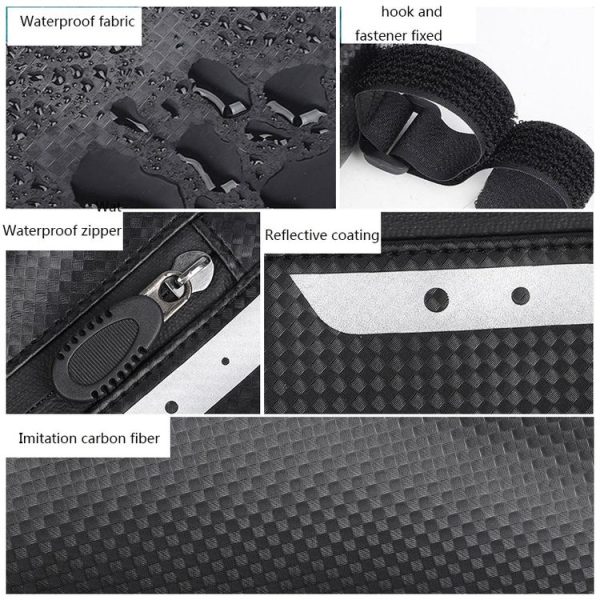 WEST BIKING Bicycle Large-Capacity Triangle Bag Waterproof Beam Bag Riding Equipment (Black) - Image 4