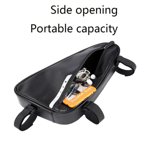 WEST BIKING Bicycle Large-Capacity Triangle Bag Waterproof Beam Bag Riding Equipment (Black) - Image 8