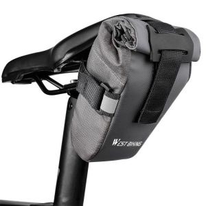 WEST BIKING YP0707249 Bicycle Folding Tail Bag Riding Equipment (Gray)