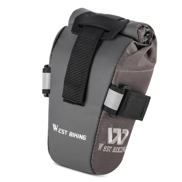 WEST BIKING YP0707249 Bicycle Folding Tail Bag Riding Equipment (Gray) - Image 2