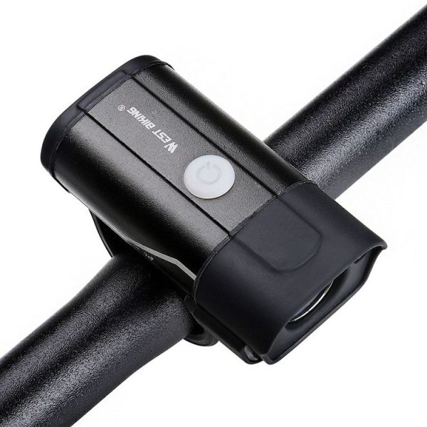 WEST BIKING YP0701181 Bicycle Headlight Mountain Bike Flashlight Strong Light Night Riding Equipment, Colour: Black - Image 3