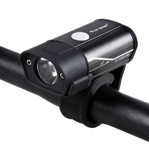 WEST BIKING YP0701181 Bicycle Headlight Mountain Bike Flashlight Strong Light Night Riding Equipment, Colour: Black - Image 4