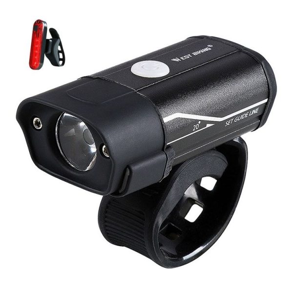 WEST BIKING YP0701181 Bicycle Headlight Mountain Bike Flashlight Strong Light Night Riding Equipment, Colour: Headlight Suit - Image 2