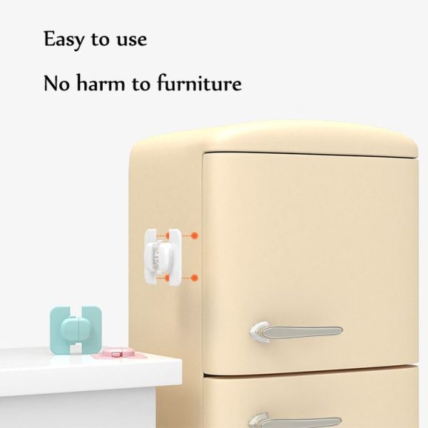5 PCS Baby Refrigerator Water Dispenser Safety Lock Baby Safety Products (White) - Image 5