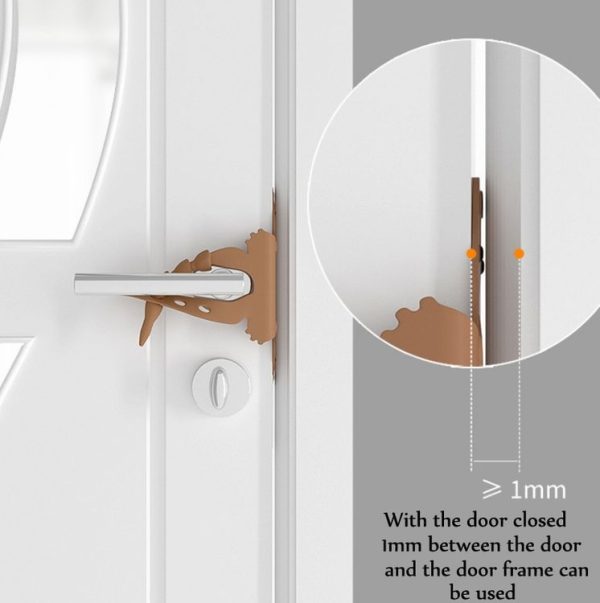 Cartoon Bear Bedroom Door Mute Lock Closed Door Anti-collision Protection Cushion (Coffee) - Image 4