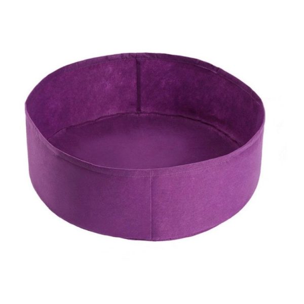 130x30cm 400L Felt Planting Barrel Indoor Outer Round Plant Bag Non-Woven Seedling Bag (Purple)