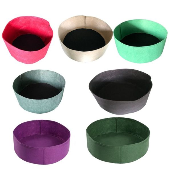 130x30cm 400L Felt Planting Barrel Indoor Outer Round Plant Bag Non-Woven Seedling Bag (Purple) - Image 2