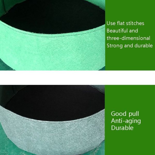 130x30cm 400L Felt Planting Barrel Indoor Outer Round Plant Bag Non-Woven Seedling Bag (Purple) - Image 4