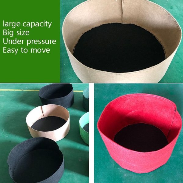 130x30cm 400L Felt Planting Barrel Indoor Outer Round Plant Bag Non-Woven Seedling Bag (Purple) - Image 5