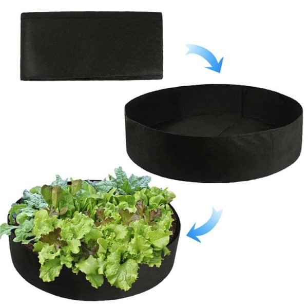 130x30cm 400L Felt Planting Barrel Indoor Outer Round Plant Bag Non-Woven Seedling Bag (Purple) - Image 6