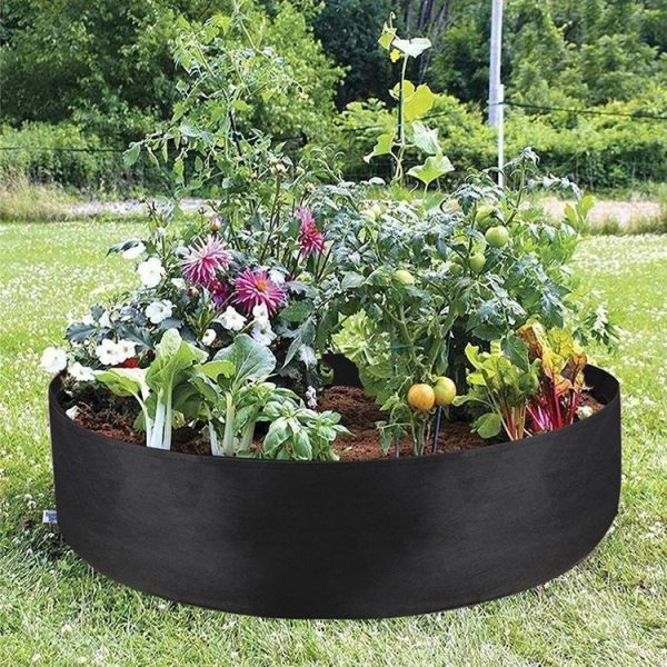 130x30cm 400L Felt Planting Barrel Indoor Outer Round Plant Bag Non-Woven Seedling Bag (Purple) - Image 7