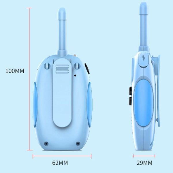 DJ100 Children Walkie-Talkie Wireless 3KM Call Outdoor Parent-Child Interactive Toy (1 Pink +1 Blue) - Image 10