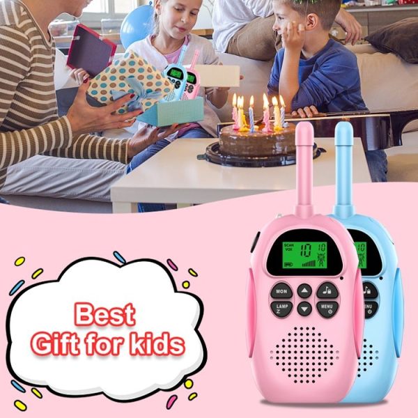 DJ100 Children Walkie-Talkie Wireless 3KM Call Outdoor Parent-Child Interactive Toy (1 Pink +1 Blue) - Image 11