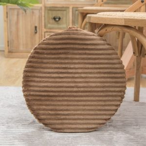 Flannel Round Cushion Dust Cover, Size: 40x40cm (Coffee Color)