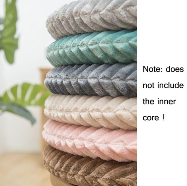 Flannel Round Cushion Dust Cover, Size: 40x40cm (Coffee Color) - Image 5