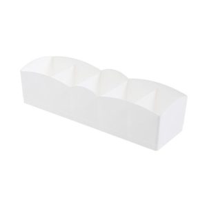 D1214 Wardrobe Storage Box Women Men Socks Bra Underwear Plastic Storage Basket (White)