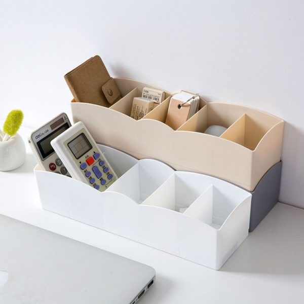 D1214 Wardrobe Storage Box Women Men Socks Bra Underwear Plastic Storage Basket (White) - Image 5