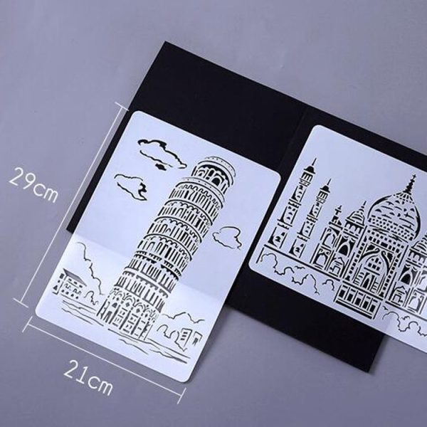 1 Paris Tower Construction Series Painting Template Theme City A4 Label Template - Image 3