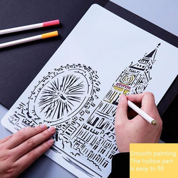 1 Paris Tower Construction Series Painting Template Theme City A4 Label Template - Image 7