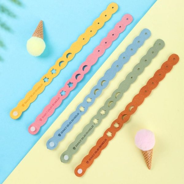 5pcs BUGS Mosquito Repellent Bracelet Mosquito Ring Outdoor Mosquito Bracelet Color Random Delivery, Style: Staroon Bracelet - Image 2