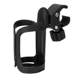 Baby Stroller Universal Cup Braking Bottle Rack Bicycle Kettles Cup Holder Bottle Rack (Black)