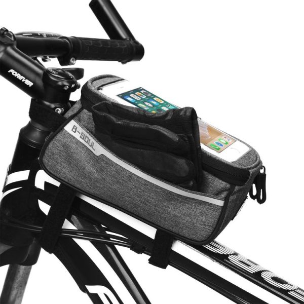 B-Soul YA249 Mountain Bike Front Beam Bag Bicycle Bag Riding Equipment Saddle Bag Upper Pipe Package (Blue) - Image 8