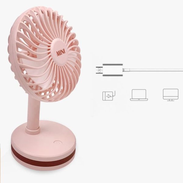 Summer Cool and Flipable Desktop Mini Fan (Sea Mist Blue) - Image 4