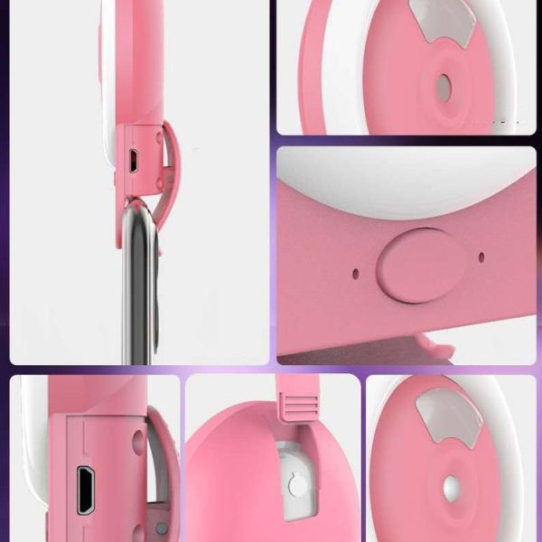 Live Mobile Phone Fill Light Comes With Humidifying Spray And Moisturizing LED Beauty Light (Pink) - Image 4