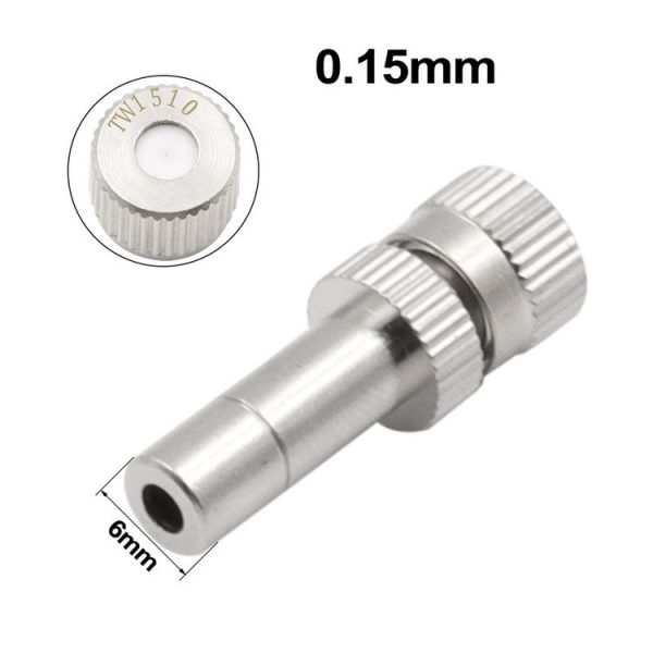 6mm Humidifying And Dedusting Cooling Atomizing Sprinkler Quick-Plug Fog Misting Nozzle, Model: 0.15mm - Image 2