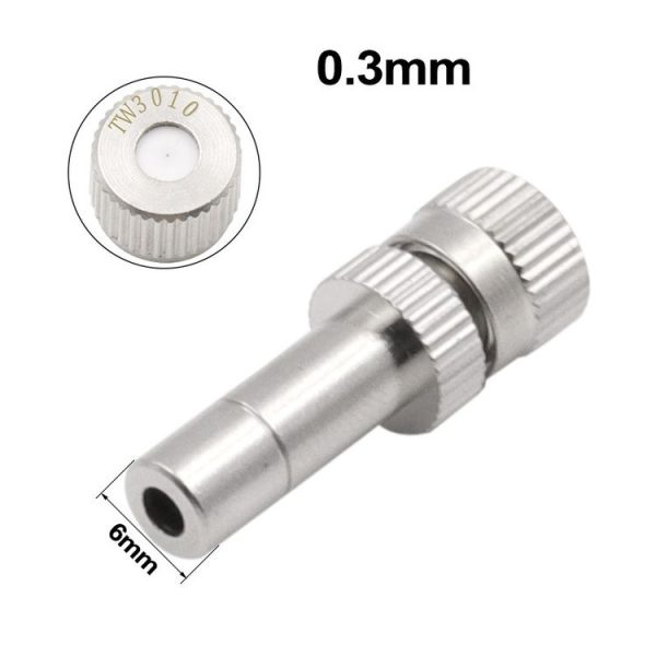 6mm Humidifying And Dedusting Cooling Atomizing Sprinkler Quick-Plug Fog Misting Nozzle, Model: 0.3mm - Image 2