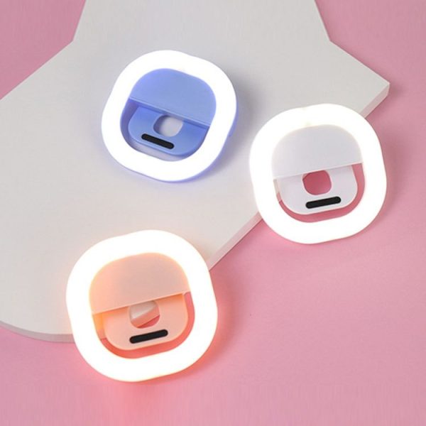 3 PCS Live Mobile Phone Selfie Fill Light LED Flashing Beauty Light, Colour: Square Pink - Image 2