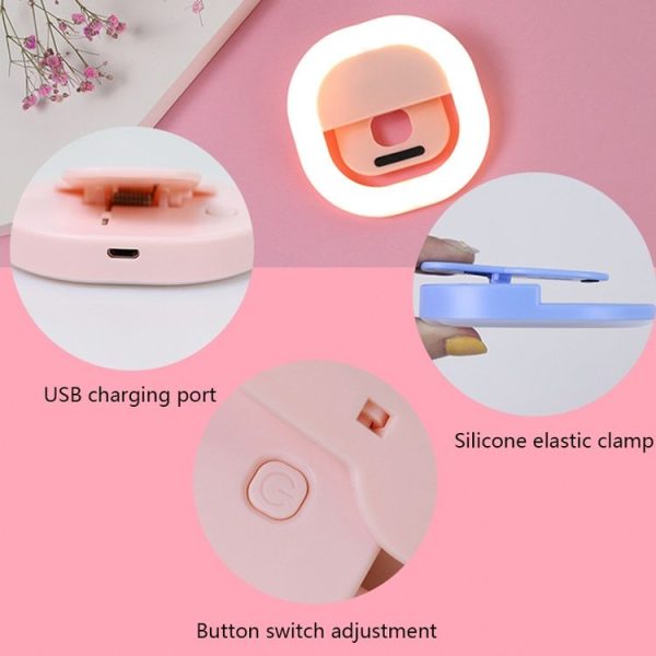 3 PCS Live Mobile Phone Selfie Fill Light LED Flashing Beauty Light, Colour: Square Pink - Image 4