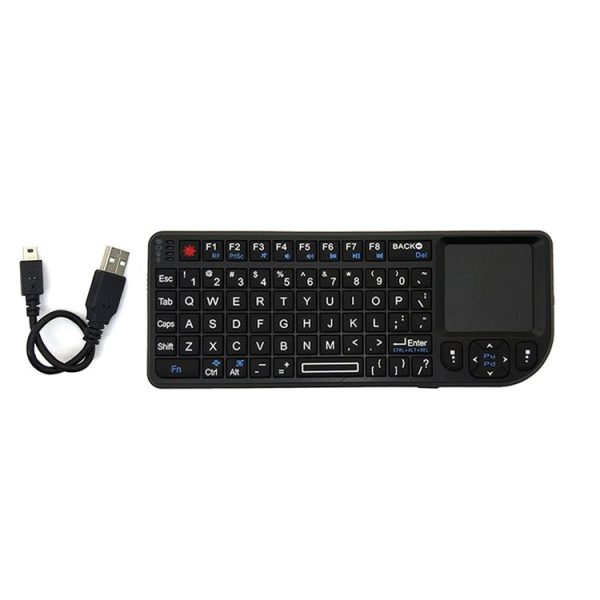 A8 Mini Wireless Mouse And Keyboard With Laser Touchpad Keyboard, Colour: English White Backlight - Image 2
