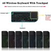 A8 Mini Wireless Mouse And Keyboard With Laser Touchpad Keyboard, Colour: English White Backlight - Image 5