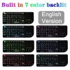 A8 Mini Wireless Mouse And Keyboard With Laser Touchpad Keyboard, Colour: English Colorful Backlight - Image 3