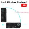 A8 Mini Wireless Mouse And Keyboard With Laser Touchpad Keyboard, Colour: English Colorful Backlight - Image 7