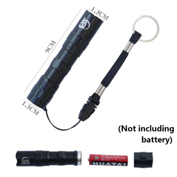 JUNGLELEOPARD 3 PCS Aluminum Alloy Strong Light Flashlight Mini Spotlight LED Light (Black) - Image 2