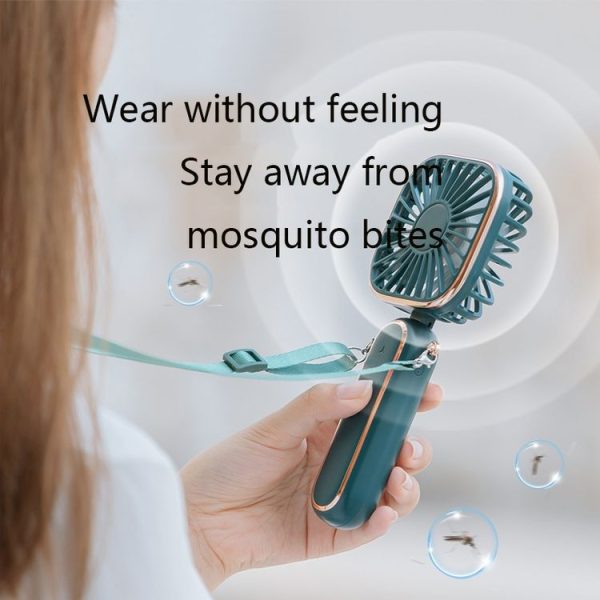 WT-TX6 Mini Handheld Fan Sonic Mosquito Repellent Children Outdoor Portable Hanging Neck Fan (Pink) - Image 6