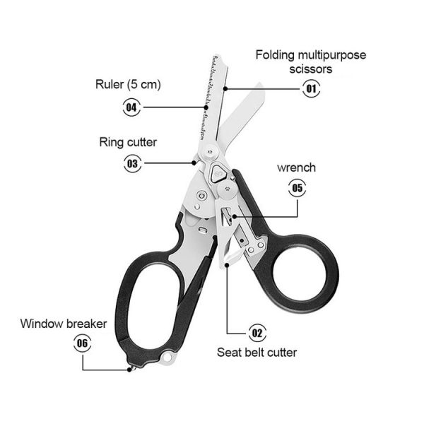 Multifunctional Folding Scissors Outdoor Emergency Scissors - Image 3