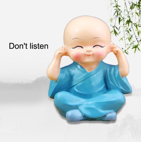 In Car Cute Four Little Monks Ornaments Car Interior Decorations Specification: Not Swing - Image 3