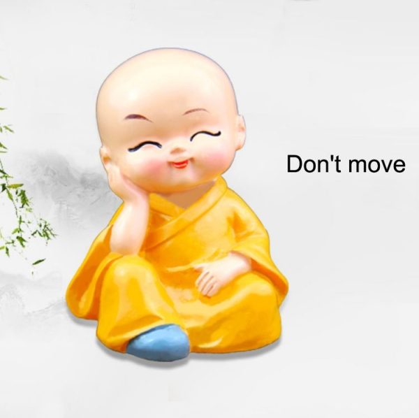 In Car Cute Four Little Monks Ornaments Car Interior Decorations Specification: Not Swing - Image 4