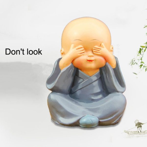 In Car Cute Four Little Monks Ornaments Car Interior Decorations Specification: Not Swing - Image 5
