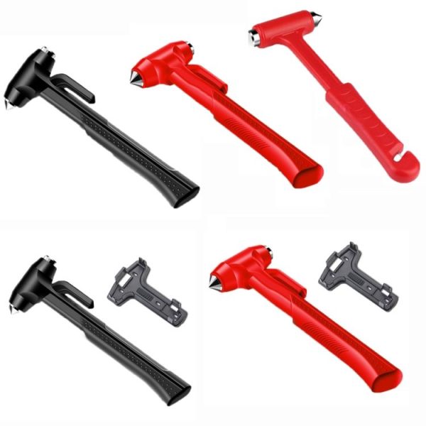 Car Safety Life-Saving Hammer Car Emergency Multifunctional Window Breaker, Colour: Ordinary Red - Image 2