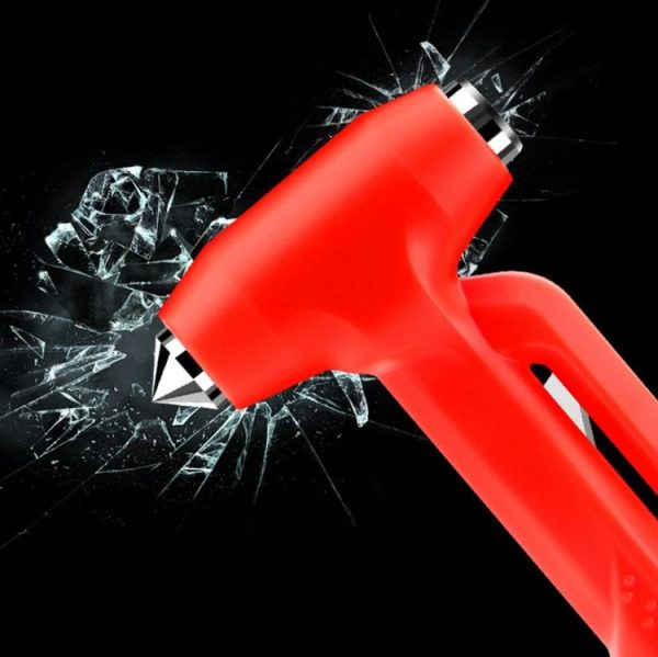 Car Safety Life-Saving Hammer Car Emergency Multifunctional Window Breaker, Colour: Ordinary Red - Image 5